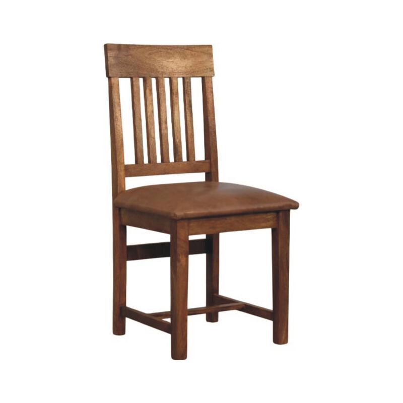 Leather Slatted Dining Chair image number 2