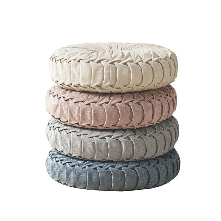 Gracie Mills Yvonne Plush Round Chenille Floor Pillow Cushion