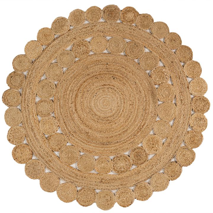 Bodhi Round Jute hippie Round Area Rug