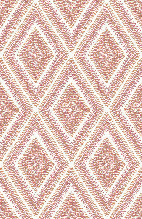 Zaya Orange Tribal Diamonds Wallpaper (Set of 2)