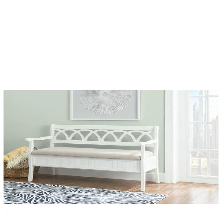 Powell Elliana Storage Bench - White