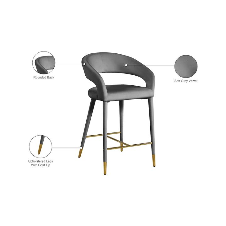 Meridian Furniture Destiny Velvet Stool