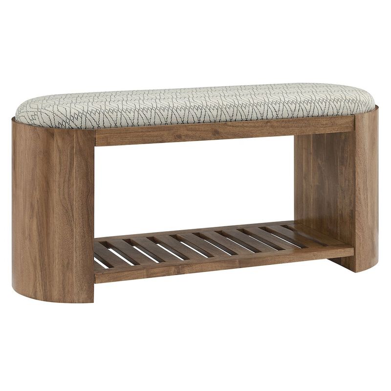 Ashby 45" Geometric Upholstered Bench image number 0