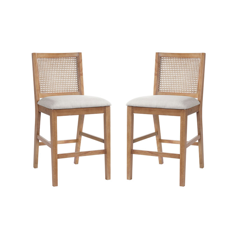 Merax Set of 2 Coastal French Country Bar Stools image number 0