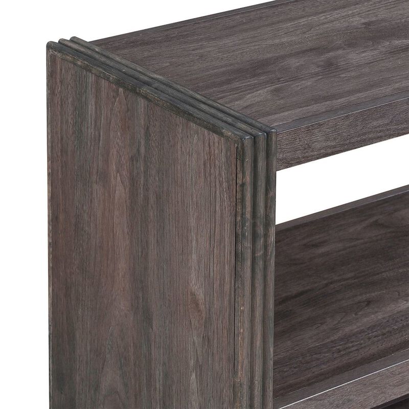 Liberty Furniture Modern Edge Sofa Table for Living Room Storage Display - Caffe Brown image number 4
