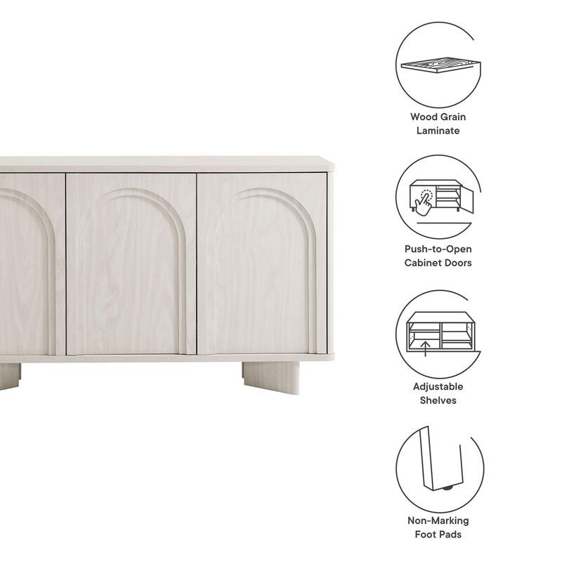 Flux Arched Door Sideboard in White Wash image number 3