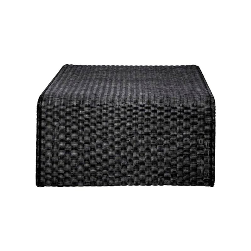 Coaster Cahya 2-piece Rattan Coffee and End Table Set Black