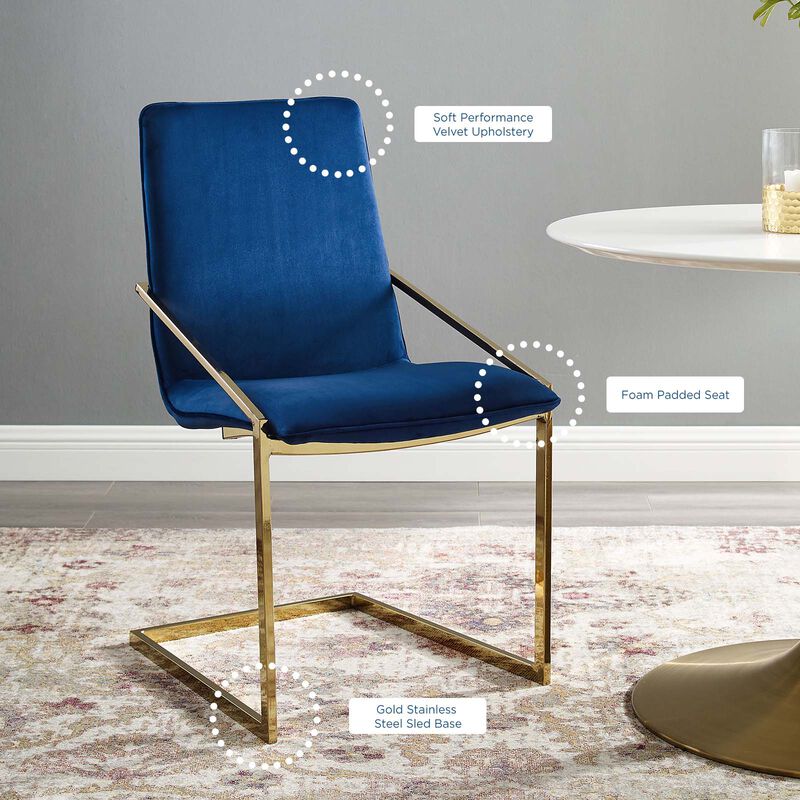 Pitch Performance Velvet Dining Armchair image number 7