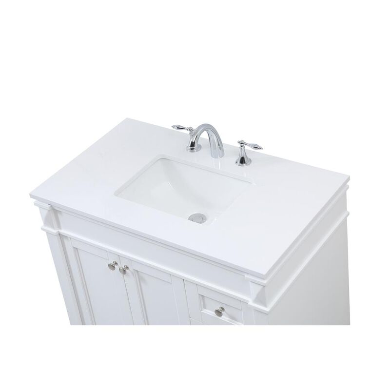 Elegant Kitchen and Bath 36 inch Single bathroom vanity in white