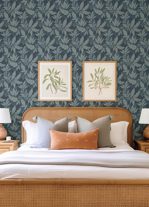 Anita Teal Woodland Floral Wallpaper