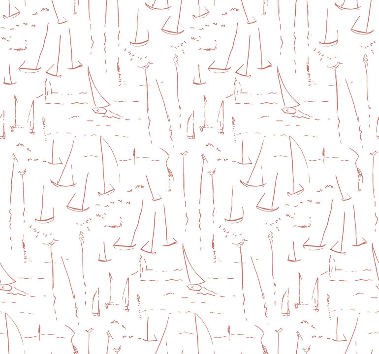 Vermillion Coast Vermillion Wallpaper (Set of 2)