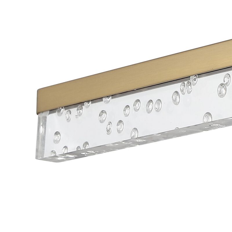 Mario Modern Contemporary Iron/Seeded Acrylic Integrated LED Vanity Light