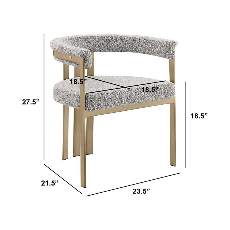 Best Quality Furniture Glam Gatsby Rich Gray Side Chairs - Set Of 2