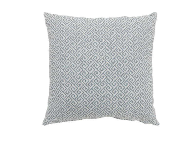 Contemporary Style Small Diagonal Patterned Set of 2 Throw Pillows, Blue-Benzara