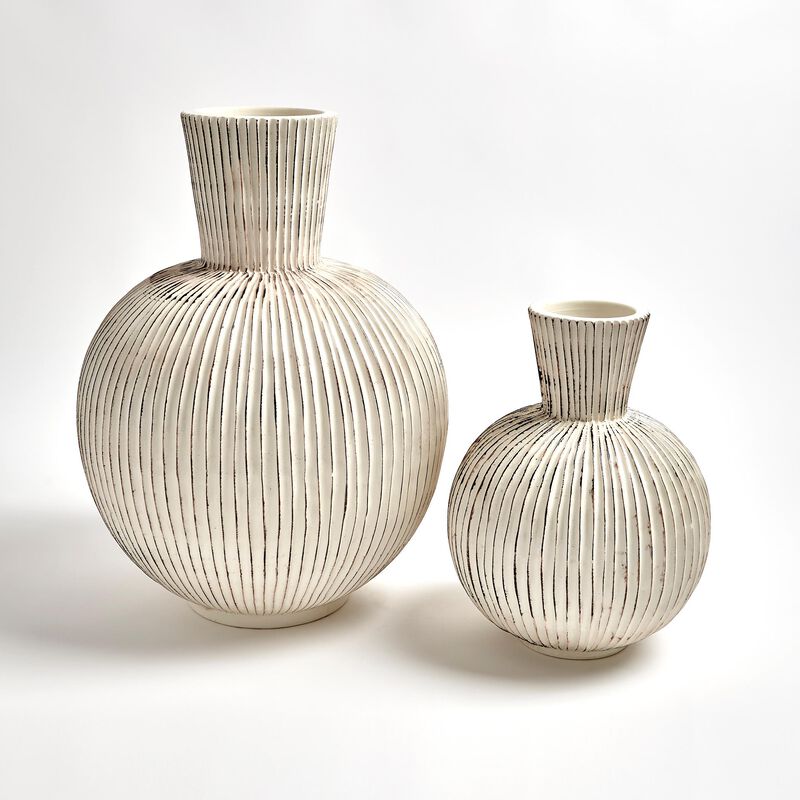 Furrow Sphere Vase