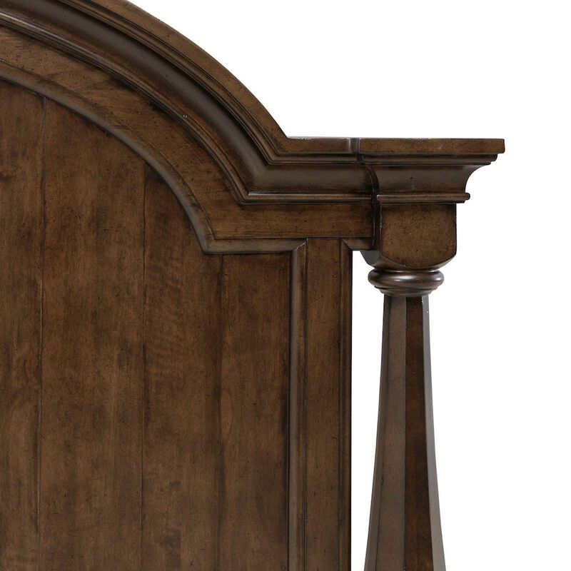 Liberty Furniture Arden Road King Arched Poster Bed Headboard - Satin Cherry image number 5