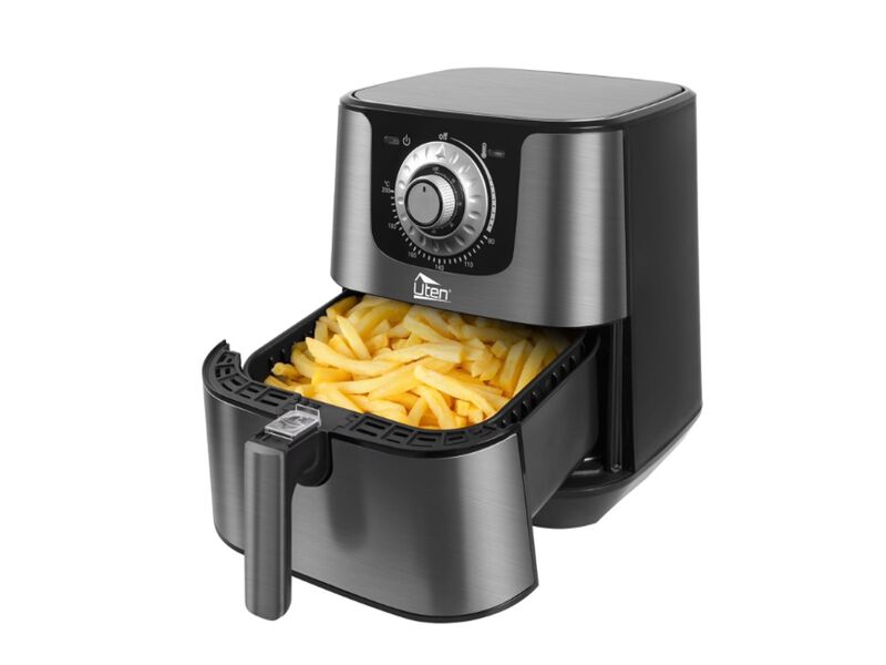 Uten 5.8 Quart Air Fryer, 1700W 8-in-1 Oilless Air Fryer with Non-Stick Basket, Black image number 0