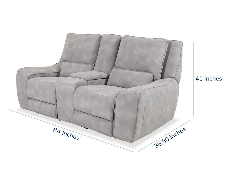 Buffy Zero Gravity Loveseat in Gray