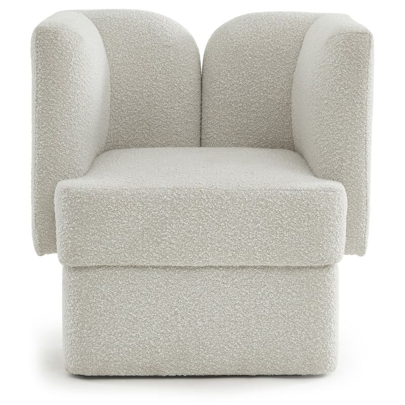 Meridian Furniture Marcel Cream Boucle Fabric Chair