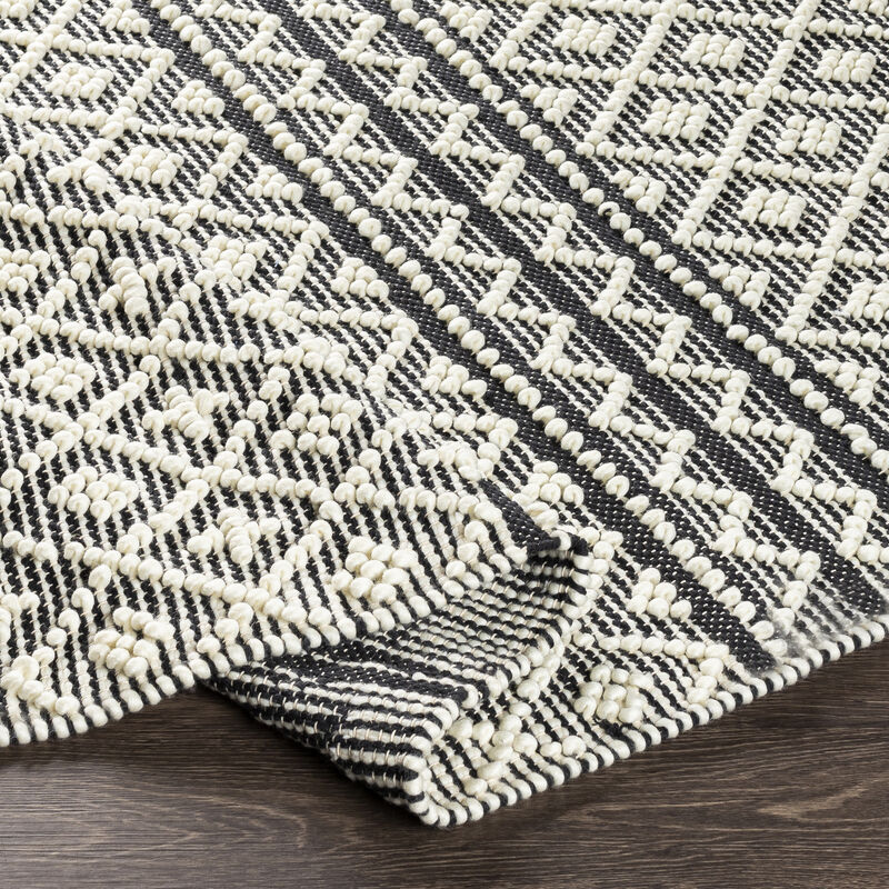 Farmhouse Tassels FTS-2300 2'6' x 8' Black Rug image number 2