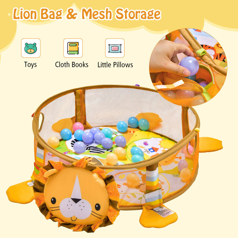 4-in-1 Baby Play Gym with Soft Padding Mat and Arch Design