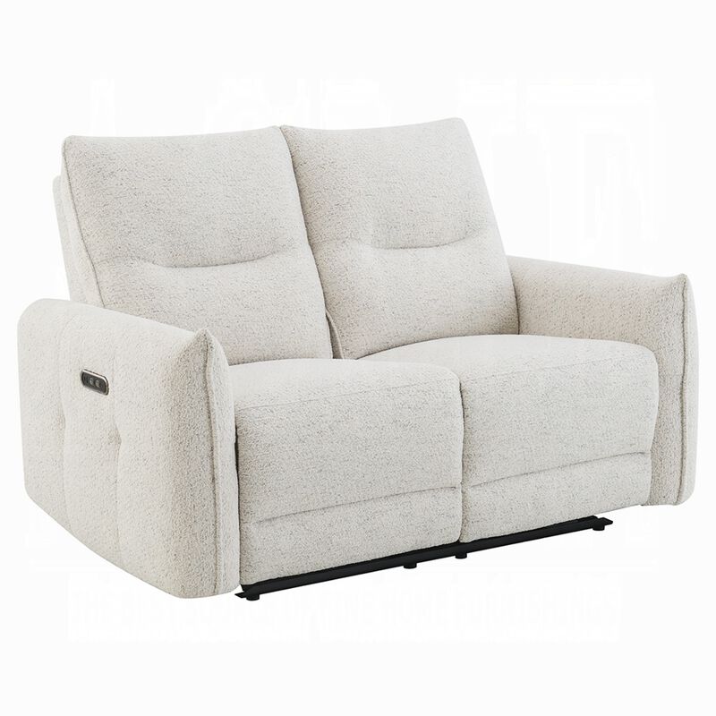 Lali Power Motion Recliner Loveseat with USB, Zero Gravity, Cream Chenille image number 0