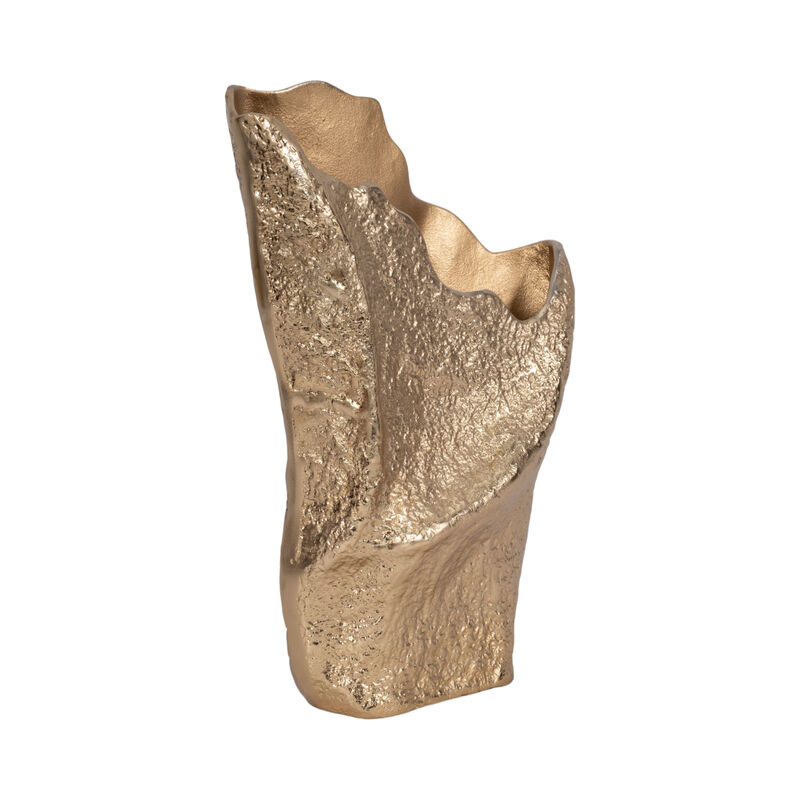 18" Organic Edge Metal Vase image number 2