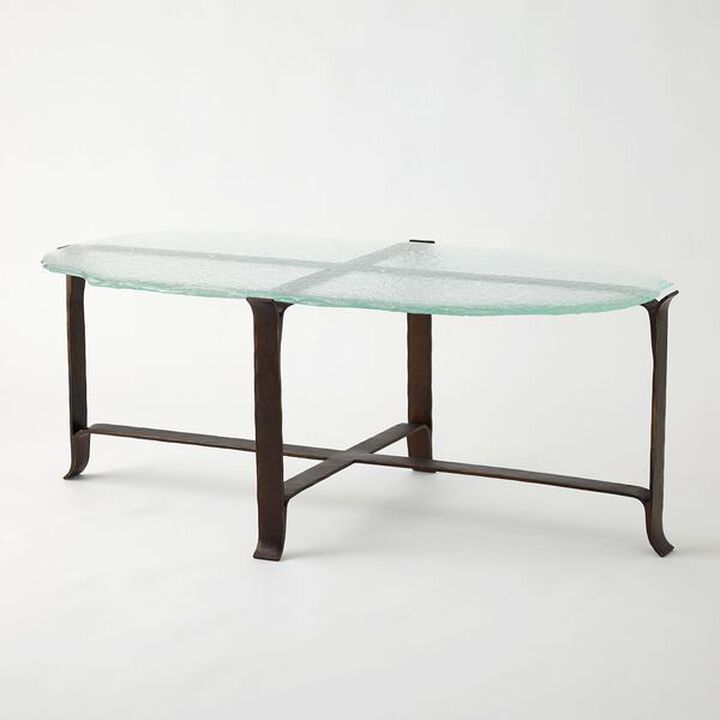 Melting Glass Cocktail Table- Bronze