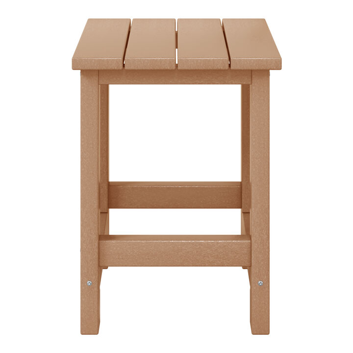 WestinTrends Kids Outdoor Patio Furniture HDPE Adirondack Square Side Table