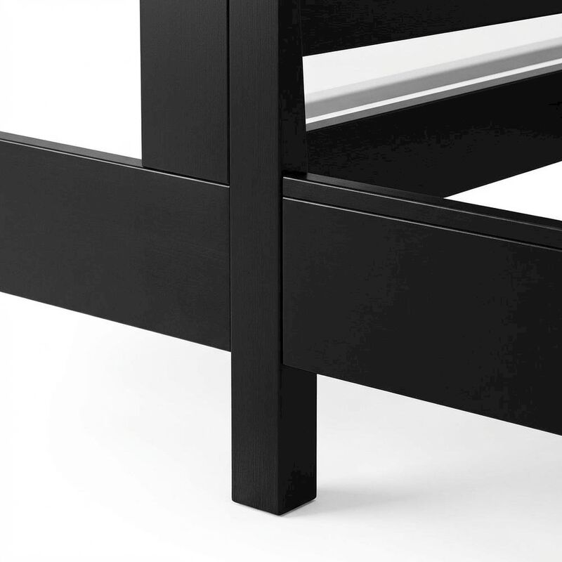 Alpine Furniture Flynn Mid Century Modern Panel Bed