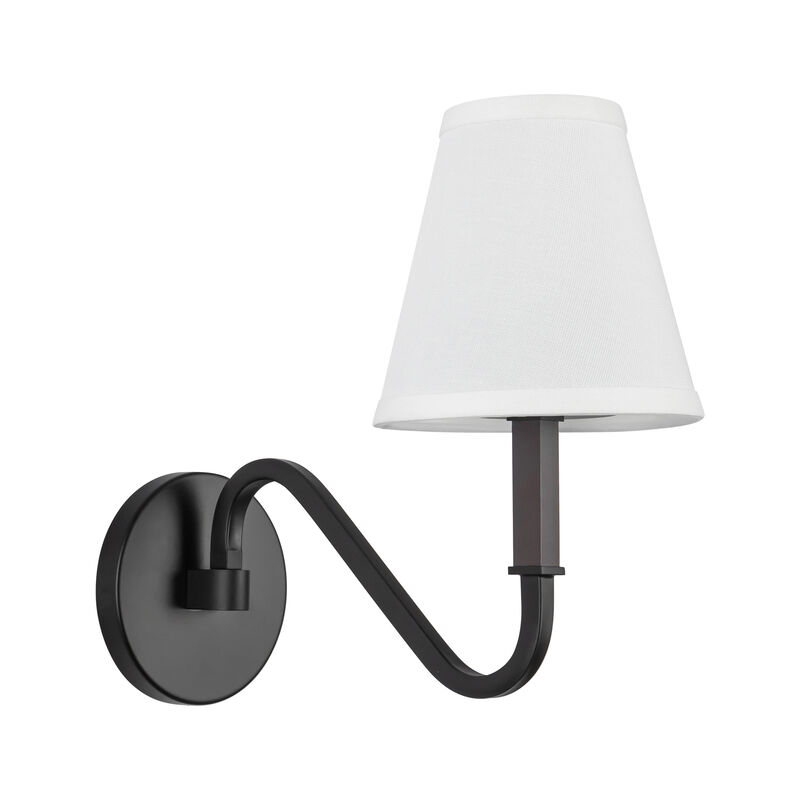 Sloan 12-in Damp-Rated Wall/Vanity Light with Linen Shade image number 2