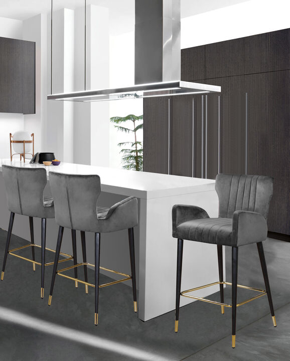 Meridian Furniture Luxe Velvet Stool, Set of 2