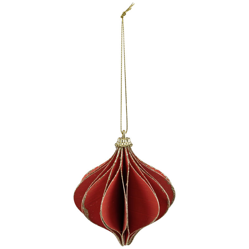 4.25" Glittered Red Onion Christmas Ornament image number 2