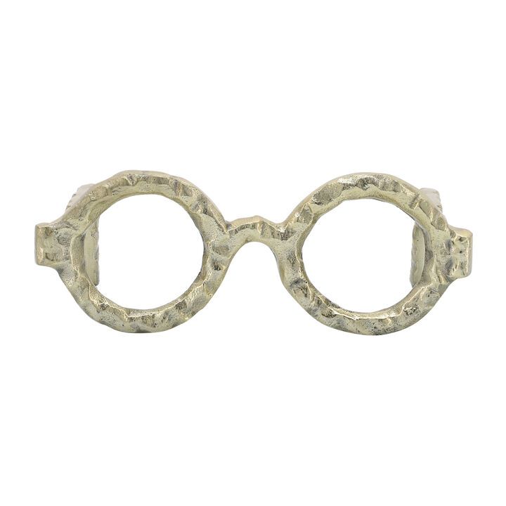 Aluminum Glasses Sculpture, Gold