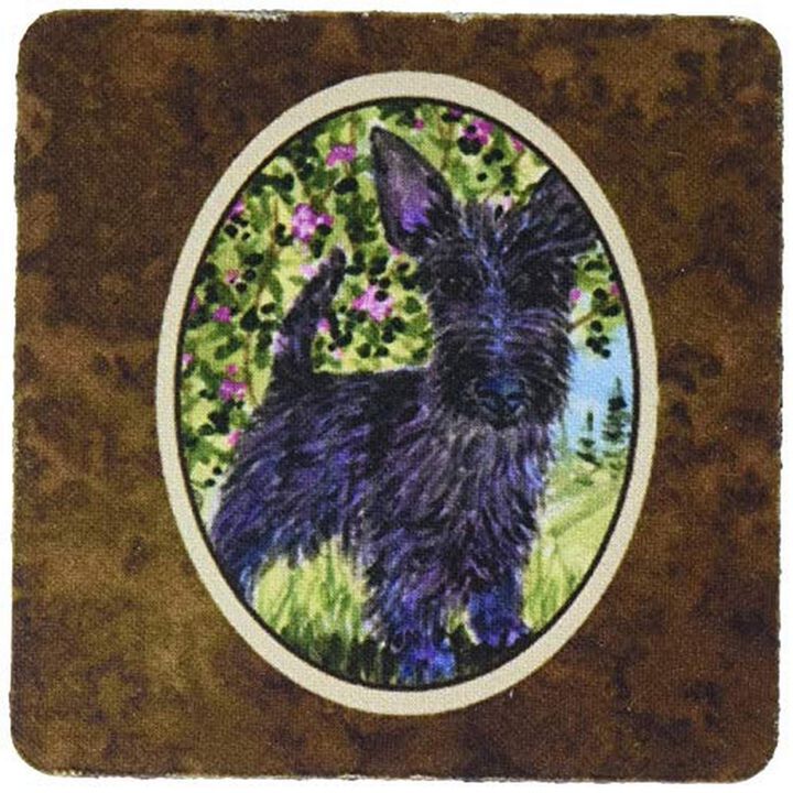 Caroline's Treasures SS8889FC Scottish Terrier Foam Coasters (Set of 4), 3.5 H x 3.5 W, Multicolor