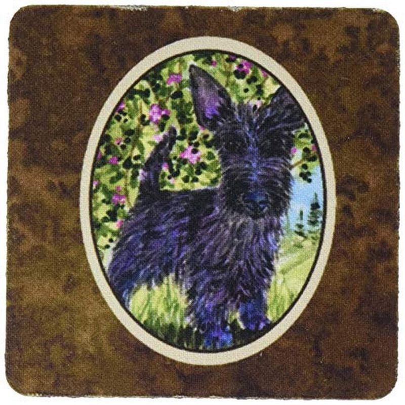 Caroline's Treasures SS8889FC Scottish Terrier Foam Coasters (Set of 4), 3.5 H x 3.5 W, Multicolor