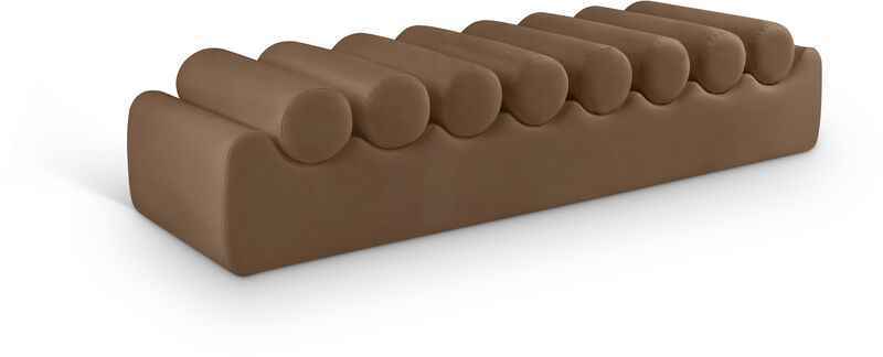 Meridian Furniture Rumble Brown Vegan Leather Bench