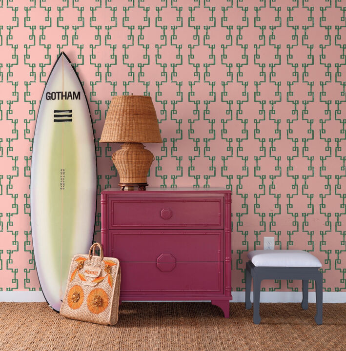 Bamboozled Bahama Pink Peel & Stick Wallpaper