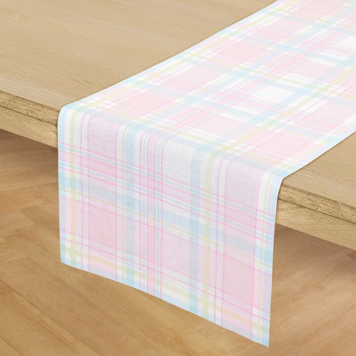Linen Table Runner - Palm Beach Plaid