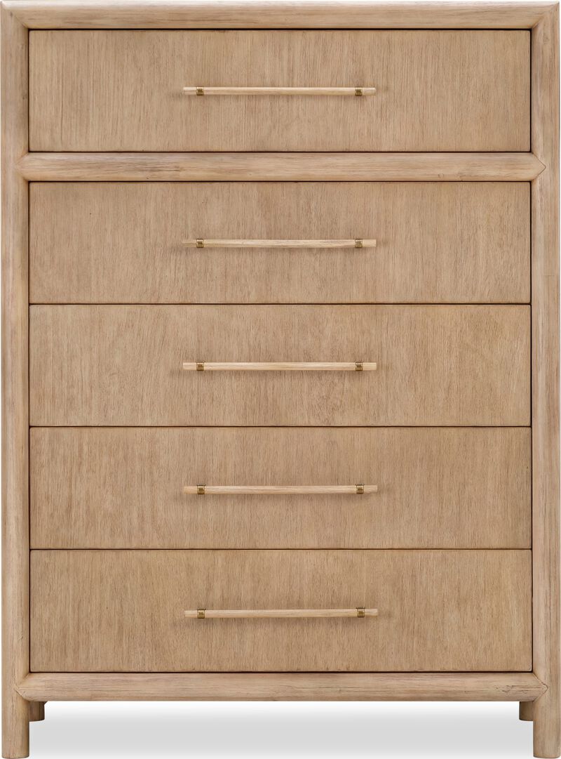 Dorsey Five Drawer Chest in Granola