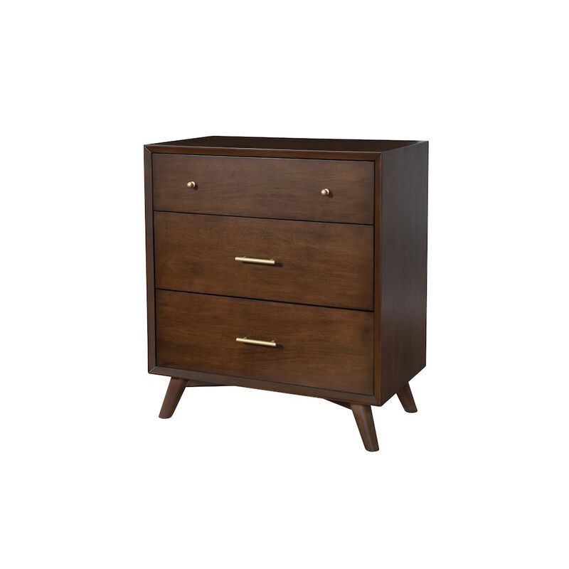 Alpine Furniture Flynn Mid Century Modern 3 Drawer Small Chest image number 2