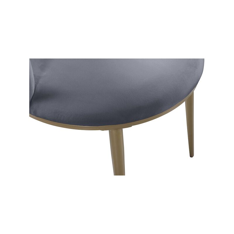 Meridian Furniture Skylar Grey Velvet Dining Chair, Set of 2