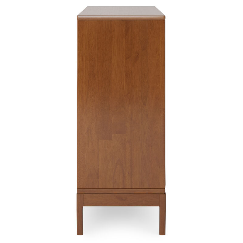 Harper 48 inch Wide Solid Hardwood Mid-Century Modern Medium Storage Cabinet in Teak Brown