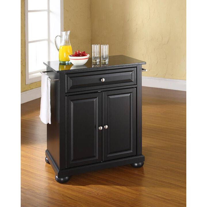 Alexandria Granite Top Portable Kitchen Island/Cart