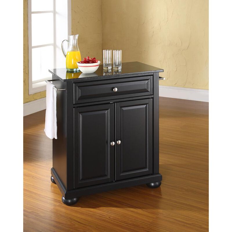 Alexandria Granite Top Portable Kitchen Island/Cart
