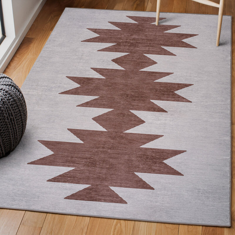 Chayton Minimalist Geometric Machine-Washable Area Rug