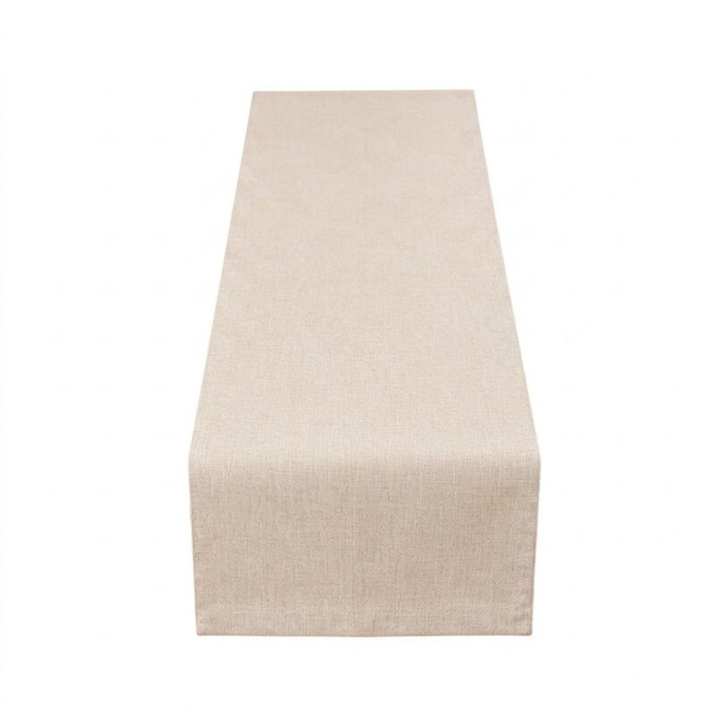 Farmhouse Rustic Faux Linen Water-Resistant Table Runner for Dining & Home Decor image number 0