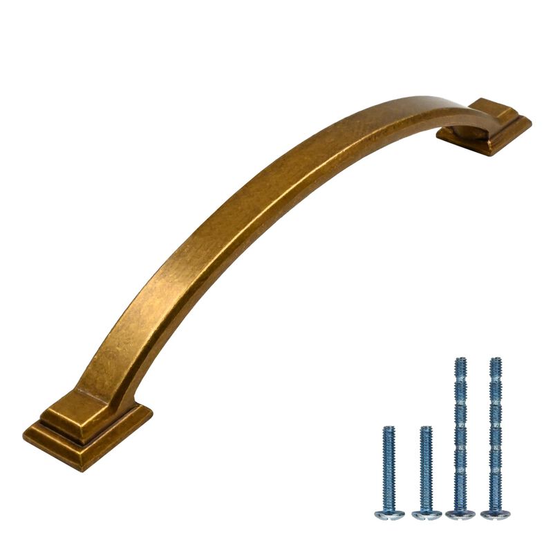 AOOTOCH 10 Pack Antique Brass Cabinet Pulls 6.3 Inch Kitchen Cabinet Handles Kitchen Handles for Cabinets Antique Drawer Pulls R