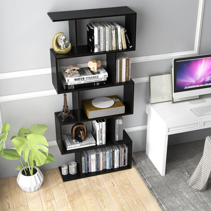 Hivvago 5-Tier Bookshelf with Anti-Toppling Device for Living Room Home Office