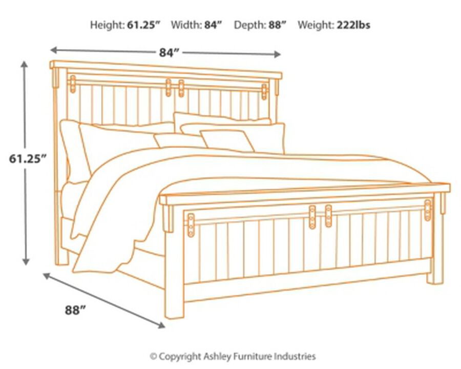 Brashland King Panel Bed